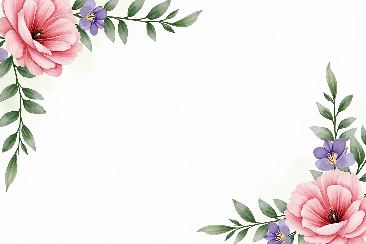 Watercolor Floral Frame Set, an Illustration by Creativeshirt (Photo 5 of 11)