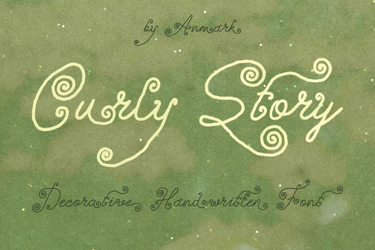 Curly Story Cute Script Font, a Script Font by AnMark (Photo 1 of 11)