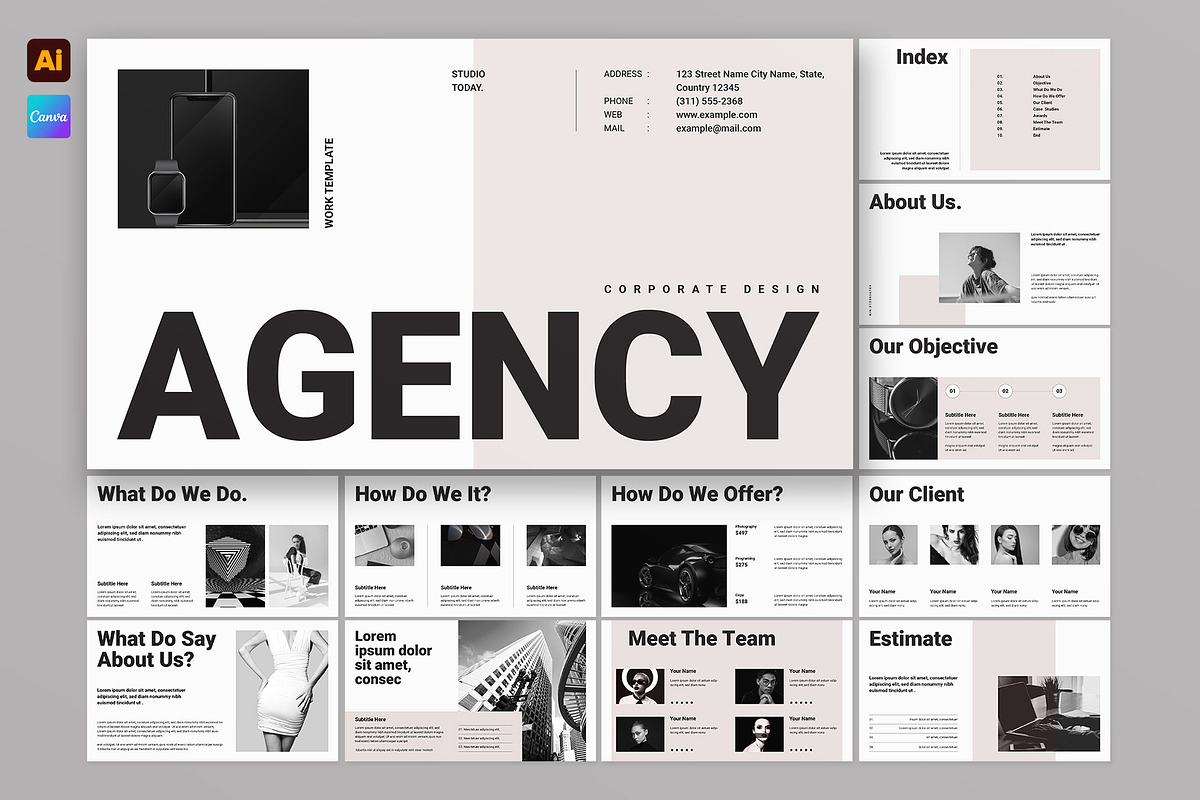 Agency Presentation Template, a Presentation Template by E-Type (Photo 1 of 5)