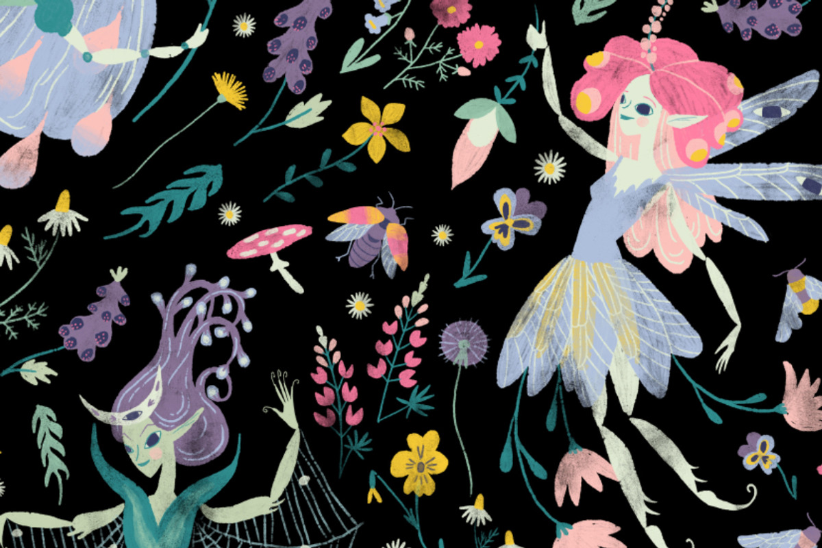 Midsummer Fairies Digital Papers, a Pattern Graphic by Lilla Bölecz (Photo 6 of 6)