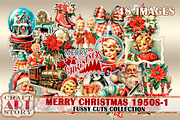 Merry Christmas Fussy-1 Cuts, an Animal Illustration by CraftArtStory (Thumbnail 1 of 6)