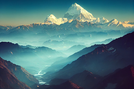 Snowy mountains landscape, a Background Photo by Grafvision photography