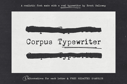 Corpus Typewriter Font, a Serif Font by Brent Galloway