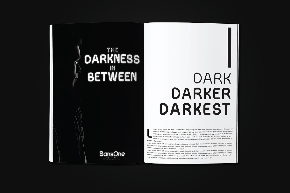 SansOne Font Family preview 7
