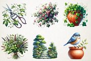 Green Garden Clipart, an Illustration by RobertsArt (Thumbnail 6 of 7)
