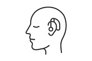 Hearing aid line icon set, an Outline Icon by ElineDesign (Thumbnail 2 of 3)