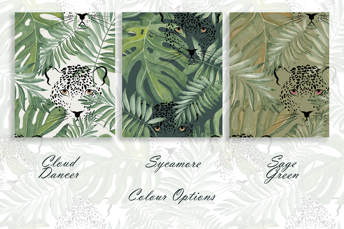 Tropical Leopard Seamless Pattern, a Pattern Graphic by Oksana Dovhopol Art (Photo 3 of 23)