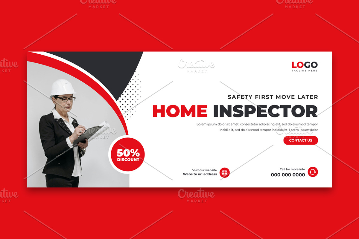 Home Inspector Social Media Cover, a Social Media Template by nandinigraphics (Photo 1 of 4)