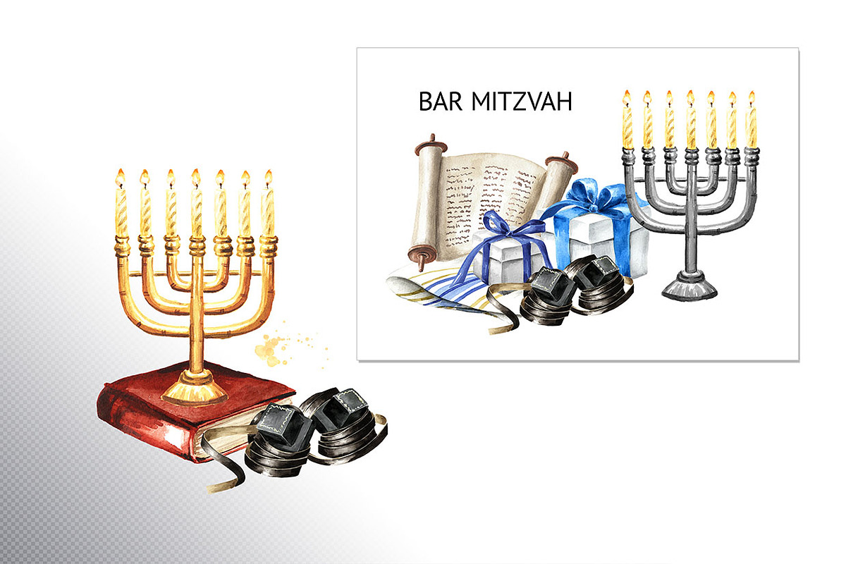 Bar Mitzvah. Watercolor collection, an Illustration by Daria Ustiugova (Photo 7 of 17)