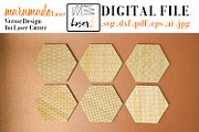 Coaster Deco Hexagon fot Laser Cut., an Object Graphic by MaramadeLaser (Thumbnail 1 of 5)