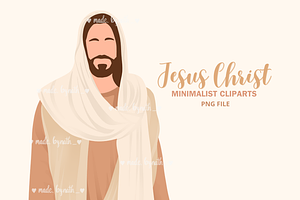 Minimalist Illustration Jesus Christ, a Person Illustration by Made bynath