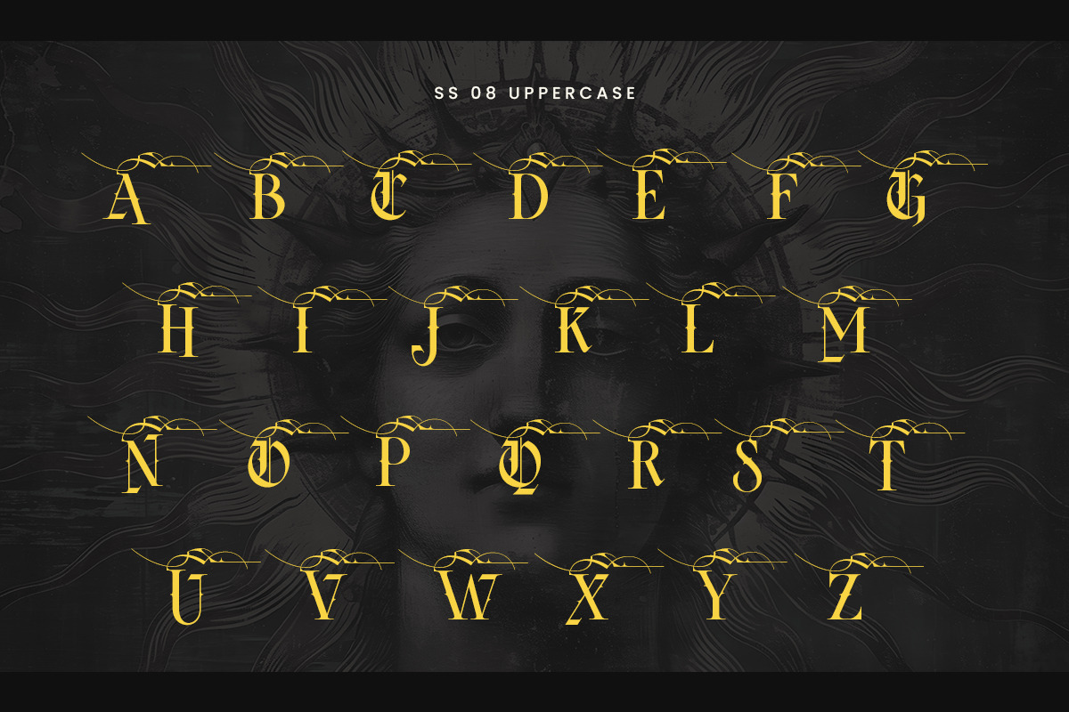 Sunsurya Blackletter Typeface, a Blackletter Font by alit design (Photo 7 of 19)