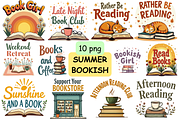 Summer Bookish Hand-Drawn PNG Bundle, a Seasonal Illustration by FloridPrintables (Thumbnail 1 of 11)