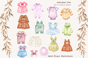 Baby Girl Watercolor Clipart, a Person Illustration by BarvArt (Thumbnail 2 of 7)