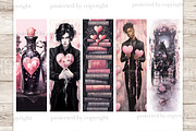 Gothic Love Bookmarks | Romantic, a Seasonal Illustration by GlamArtZhanna (Thumbnail 2 of 3)