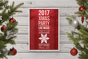 Modern Christmas Party Poster, a Flyer Template by GLXY (Thumbnail 1 of 2)