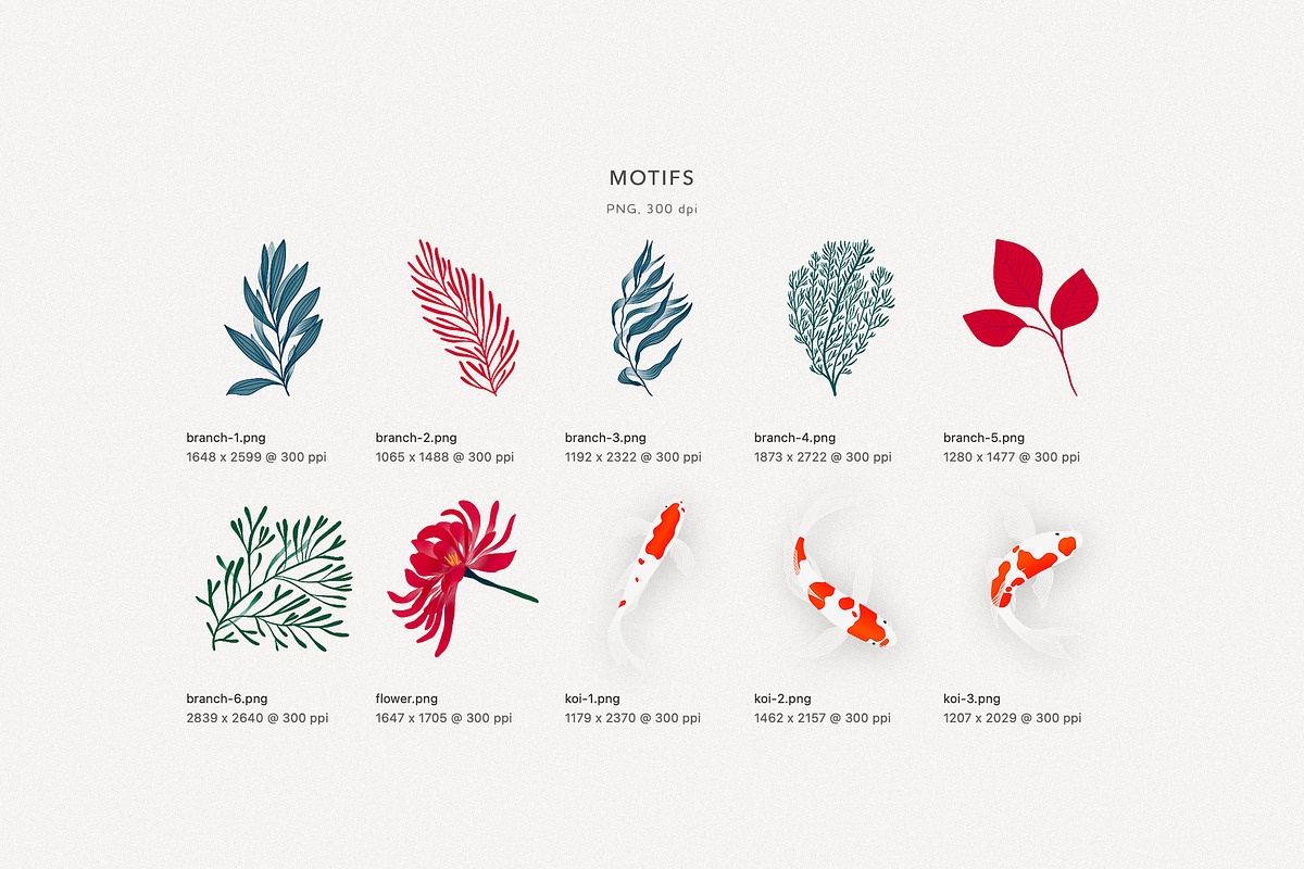 Koi Fish. Japanese seamless patterns, a Pattern Graphic by likorbut