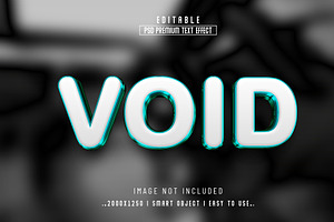 Void 3D Editable Psd Text Effect