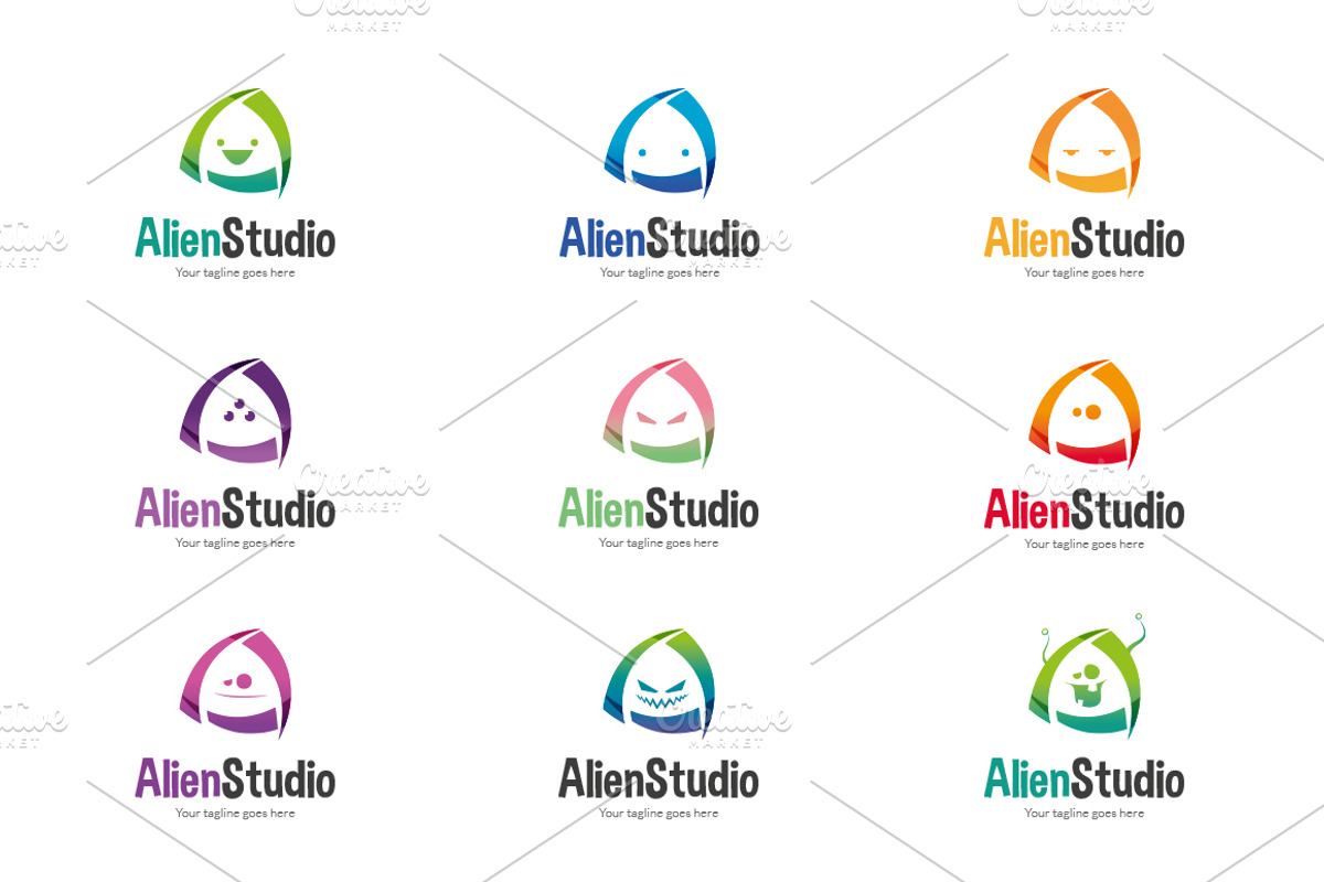 AlienStudio logo, a Branding & Logo Template by SvNProd