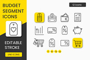 Budget & Shopping Line Icon Pack, an Outline Icon by Grand Design (Thumbnail 1 of 2)