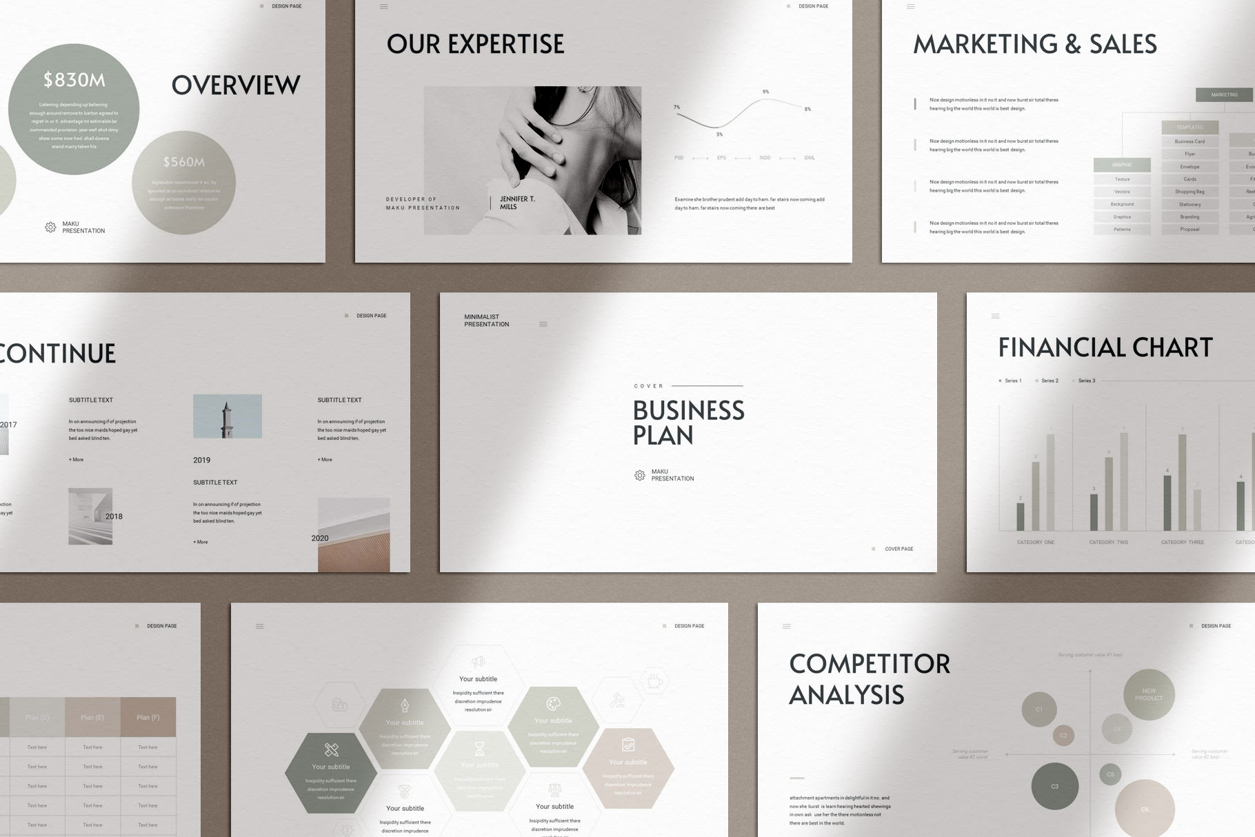 Business Plan Google Slides Template, a Presentation Template by ...