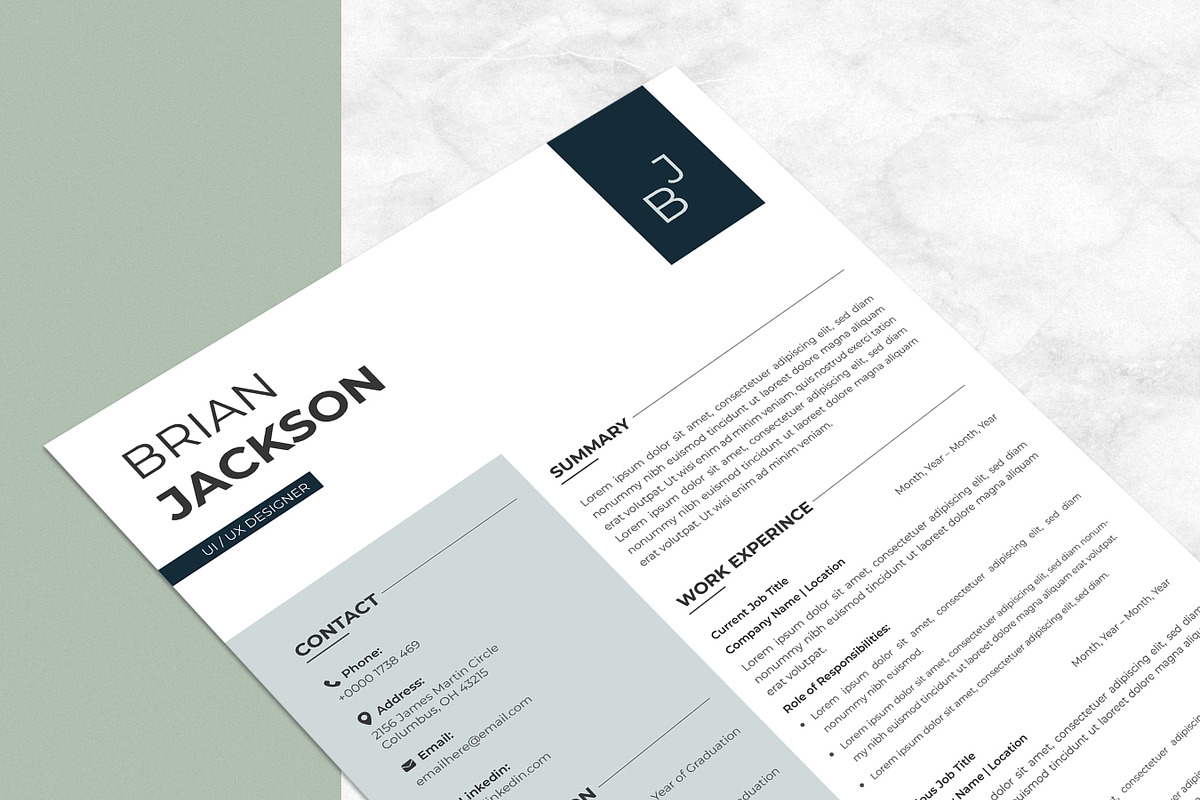 Resume CV / Cover Letter, a Resume Template by Anjum Ilyas (Photo 4 of 7)