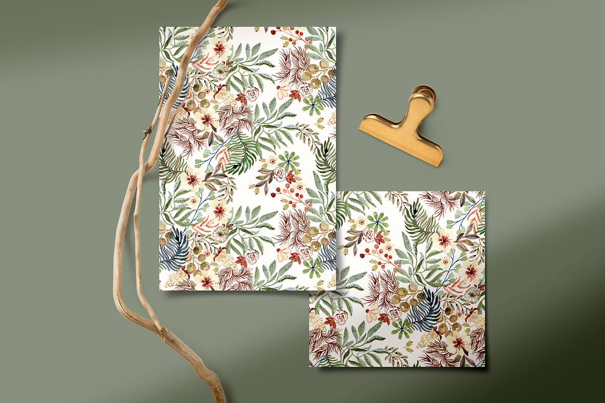 Baroque Shades Watercolor Wallpaper, a Wallpaper Graphic by Webvilla Studio (Photo 7 of 7)