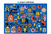 WINTER is coming | graphics set, a Decorative Illustration by Nastya Tkachova (Thumbnail 2 of 6)