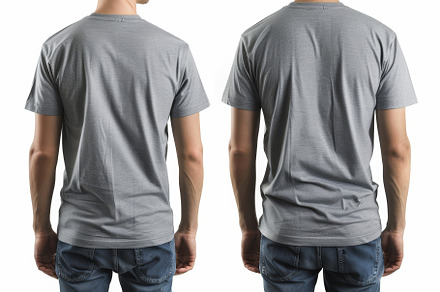 Casual Gray T-shirt With a Minimalis, a Photo by Tanuart