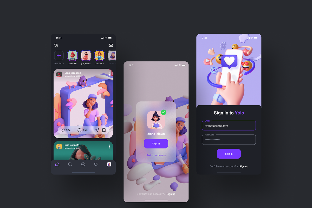 Social Media UI Kit (for Figma), an UI Kit Template by Julia Shagofferova (Photo 10 of 13)