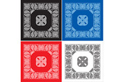 Set Of 4 Paisley Bandana's VI, a Pattern Graphic by Bakhtiozin art graphic (Thumbnail 1 of 5)