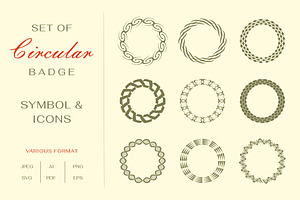Abstract Circular Frame Set, a Branding & Logo Template by Buqancreative