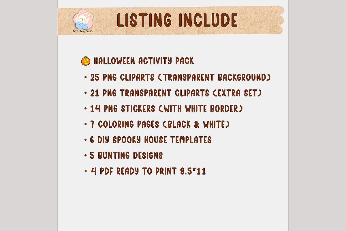 Halloween Classroom & Craft Bundle, a Seasonal Illustration by Annyillustration (Photo 6 of 11)