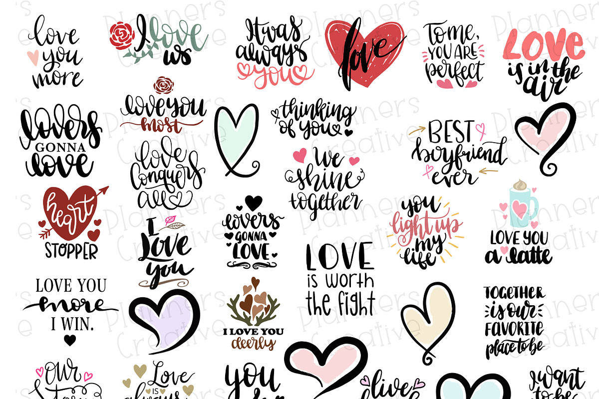 Love Quotes Stickers, a Decorative Illustration by Papaya (Photo 2 of 2)