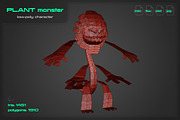 PLANT monster, a Characters & Person 3D Model by stallfish's art store (Thumbnail 3 of 4)