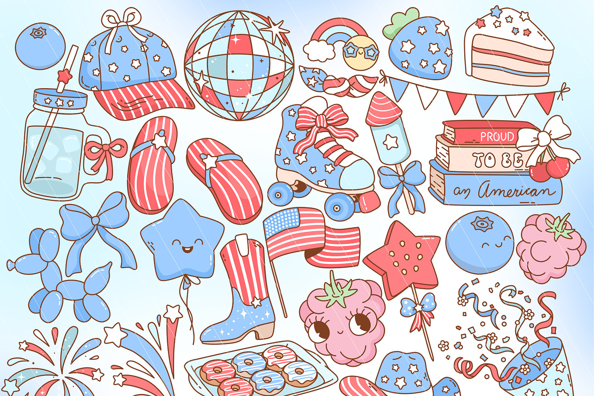 Berry Patriotic: 4th of July Bundle, a Seasonal Illustration by Huxmay (Photo 5 of 7)