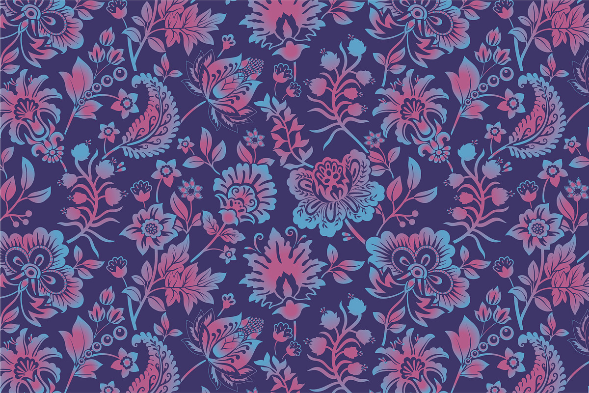 8 Floral Gradient Patterns, a Pattern Graphic by Sunny_Lion (Photo 8 of 9)