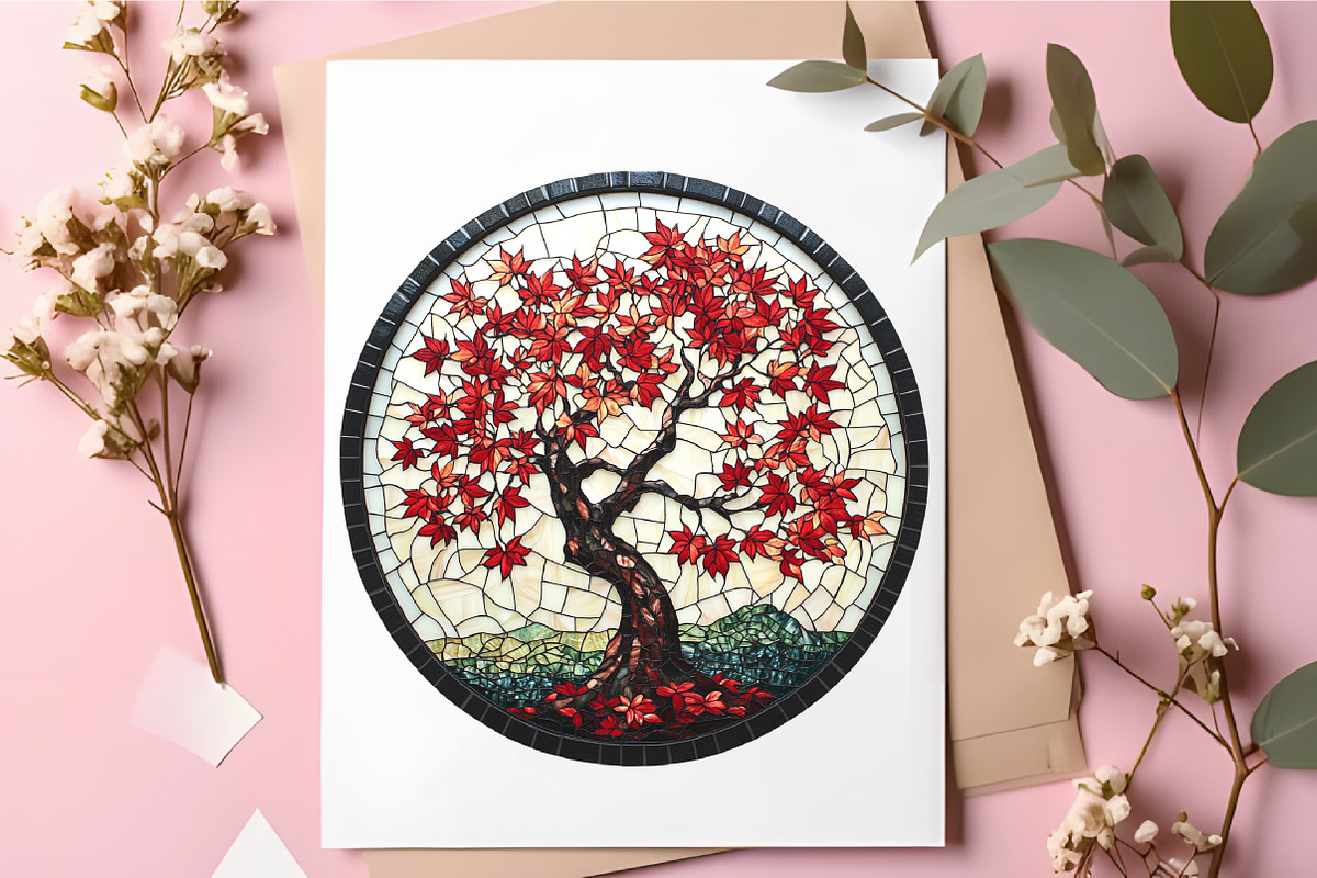 Spring Tree Stained Glass PNG, an Illustration by RobertsArt (Photo 5 of 5)