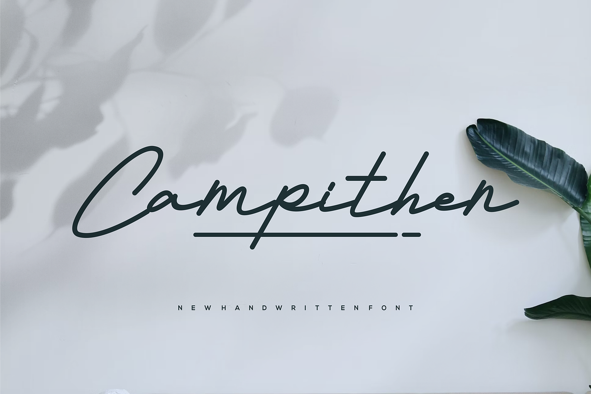 Campithen Font, a Handwritten Font by albert_kalingga (Photo 1 of 5)