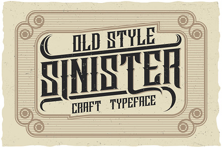 Sinister Typeface, a Symbol Font by Anton Antipov