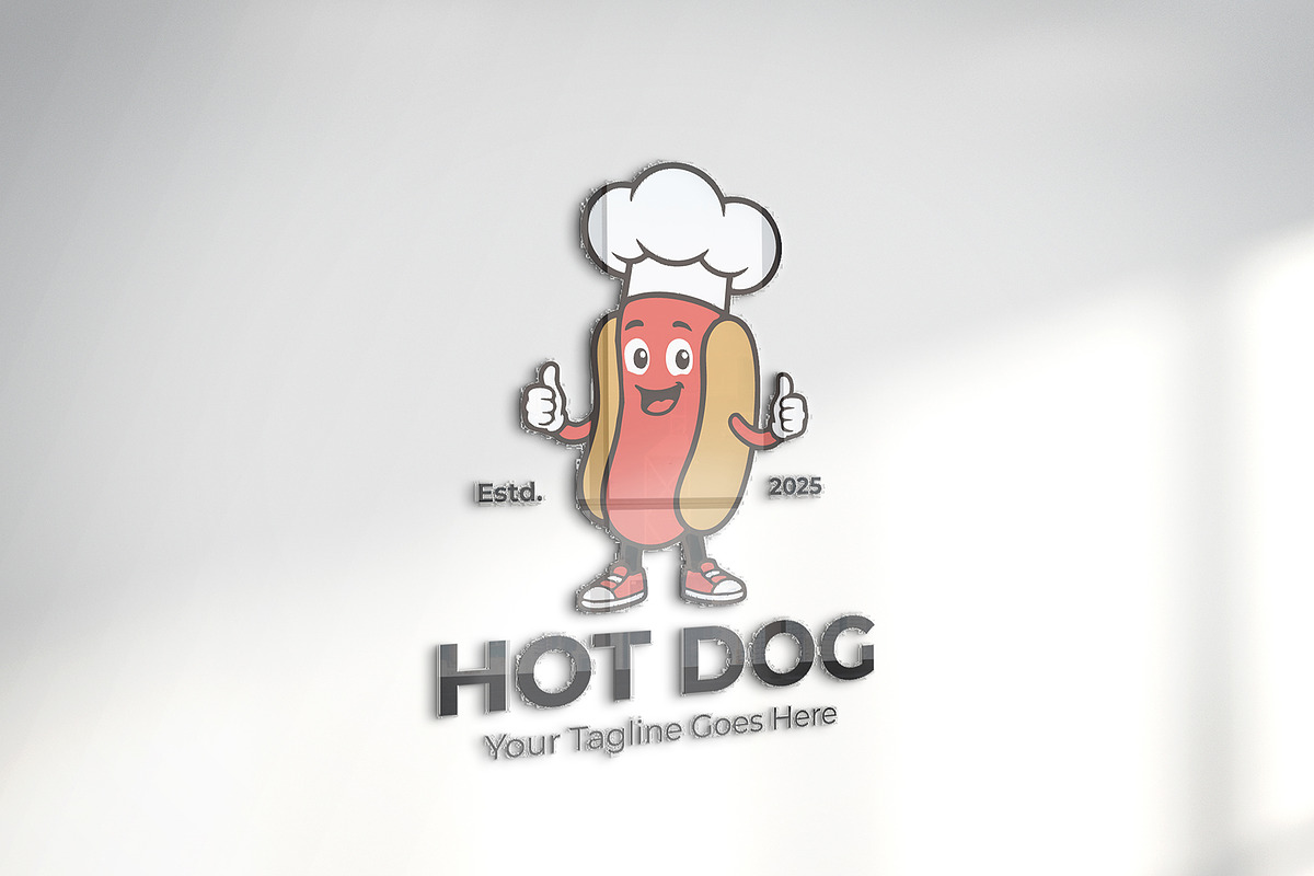 Cute Hot Dog Logo Template, a Branding & Logo Template by YUDesignStore (Photo 5 of 7)