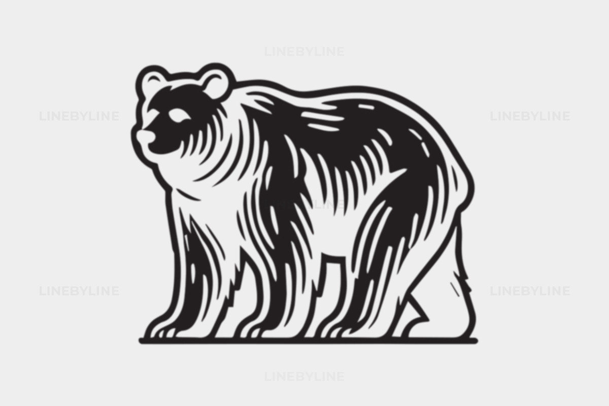 Bear Logo Vector Illustration, an Animal Illustration by LineByLine (Photo 2 of 2)