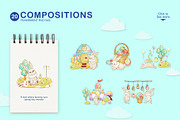 Bunny Easterland – Watercolor Easter, an Animal Illustration by CreativeValuation (Thumbnail 2 of 11)