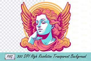 Spiritual Angel Clipart with Sun Ray, a Person Illustration by Ghagra