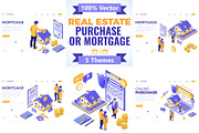 Sale Purchase Mortgage Real Estate, a Finance Illustration by TAlex (Thumbnail 1 of 6)