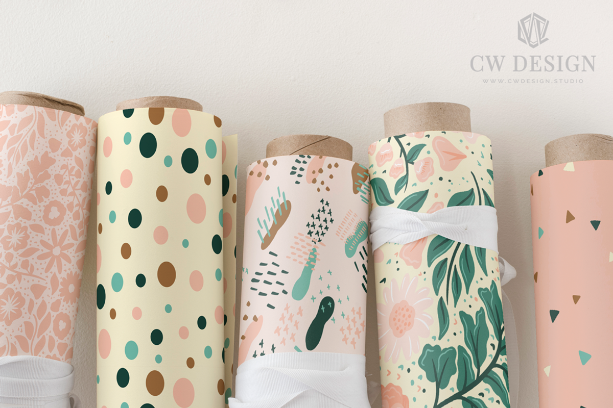 Daphney Florals & Geometric Patterns, a Pattern Graphic by Preyer Design (Photo 3 of 9)