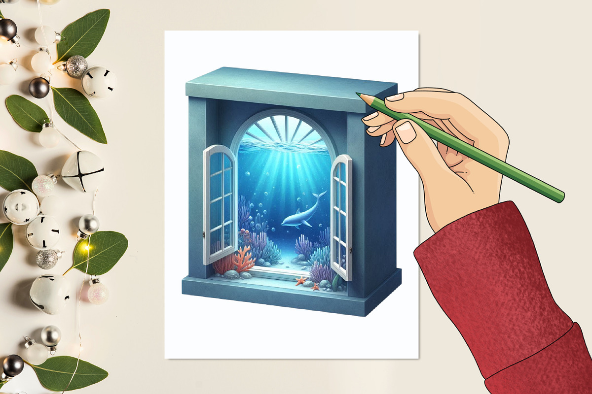 Under the Sea Window Clipart, a Graphic by designcity5 (Photo 4 of 5)