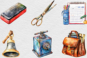 Vintage Back To School Clipart, an Illustration by Black Bird Studio (Thumbnail 6 of 6)