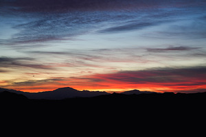 Vibrant Red and Orange Sunset Sky