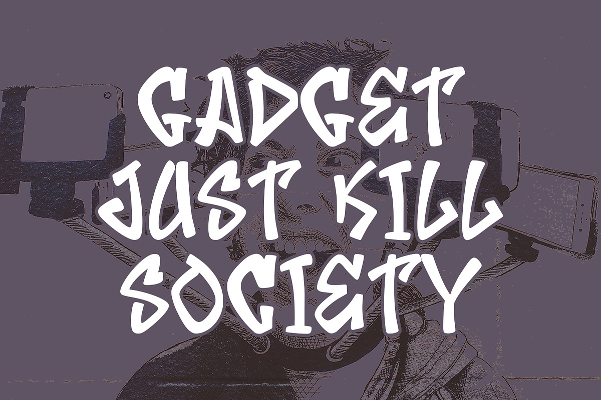 Rossick Graffiti Display Font, a Handwritten Font by Maulana Creative (Photo 6 of 7)